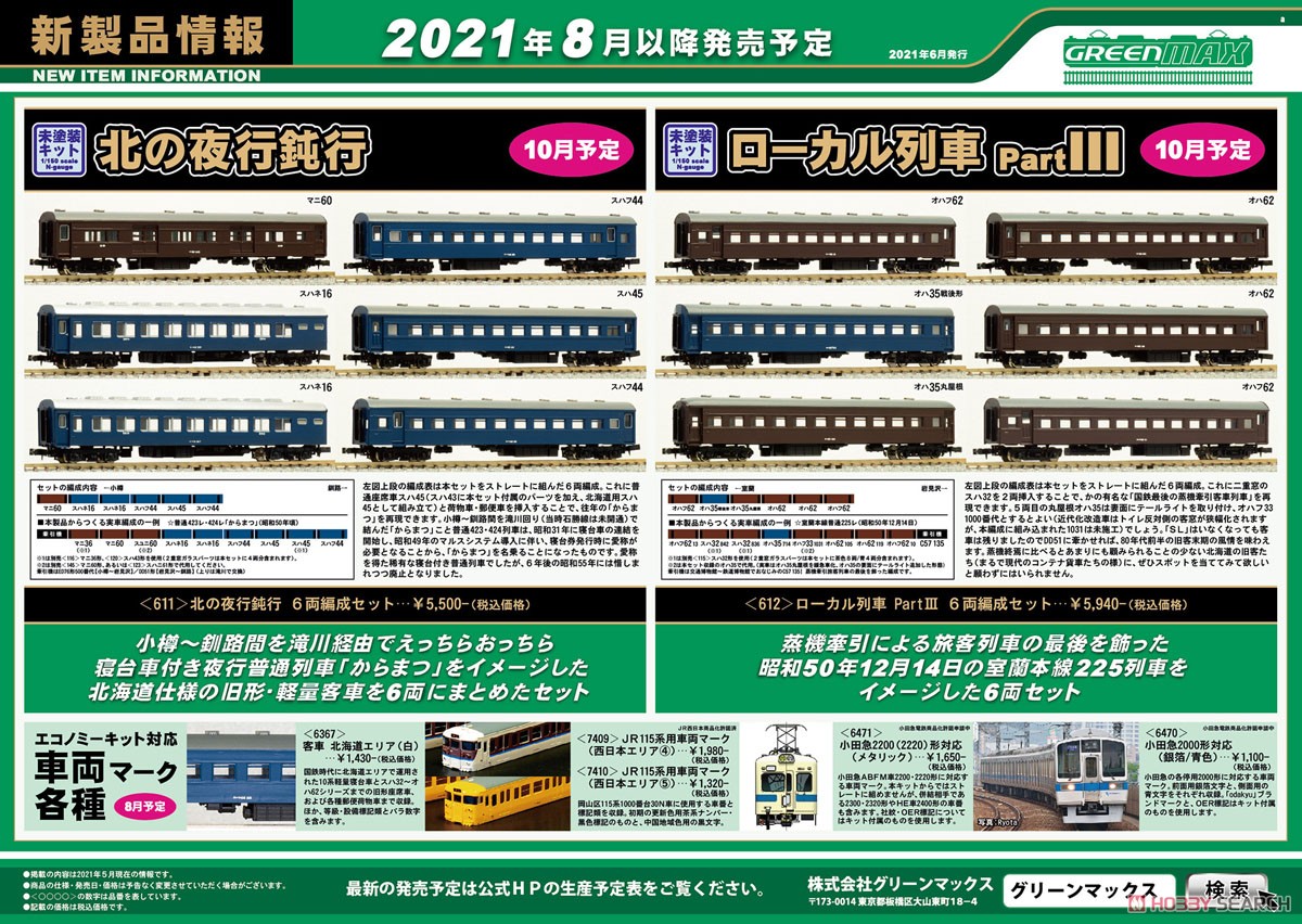 【 7409 】 JR 115系用車両マーク (西日本エリア4) (鉄道模型) その他の画像2