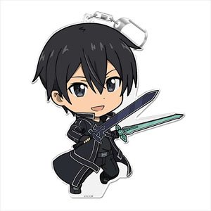 Sword Art Online Big Puni Colle! Key Ring (w/Stand) Kirito [Aincrad] (Anime Toy)