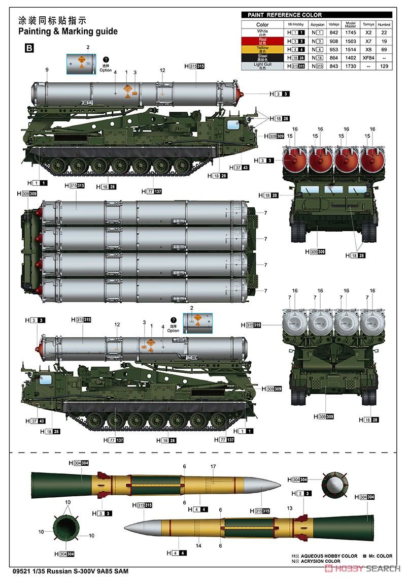 ロシア連邦軍 S-300V `9A85 グラディエーター` 地対空ミサイルシステム (プラモデル) 塗装2