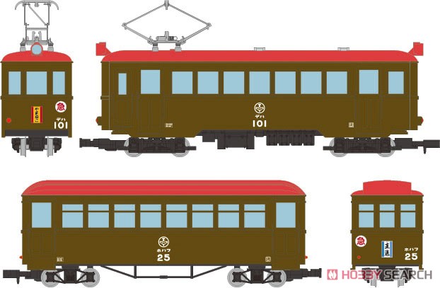 鉄道コレクション ナローゲージ80 猫屋線 直通急行「やまねこ」 デハ101＋ホハフ25 (2両セット) (鉄道模型) その他の画像1