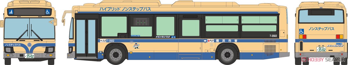 The All Japan Bus Collection 80 [JH042] Transportation Bureau, City of Yokohama (Hino Blue Ribbon Hybrid) (Kanagawa Area) (Model Train) Other picture1