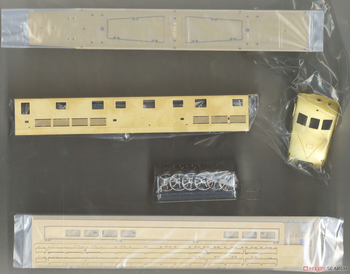 1/80(HO) J.N.R. Type EF55 #1 Electric Locomotive Kit (Unassembled Kit) (Model Train) Contents1