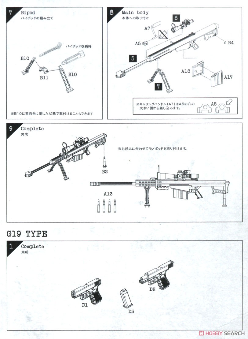 1/12 Little Armory (LABH02) 「バイオハザード:インフィニット ダークネス」 ウエポンズ2 (プラモデル) 設計図2