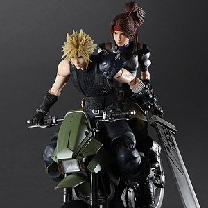 Final Fantasy VII Remake Play Arts Kai Jessie, Cloud & Motorcycle Set (Completed)