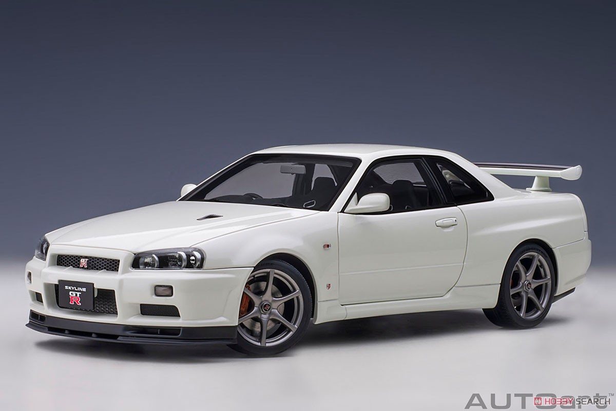 日産 スカイライン GT-R (R34) Vスペック II (ホワイトパール) (ミニカー) 商品画像1