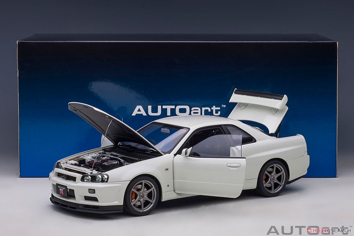 日産 スカイライン GT-R (R34) Vスペック II (ホワイトパール) (ミニカー) 商品画像16