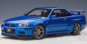 日産 スカイライン GT-R (R34) Vスペック II (ベイサイドブルー) (ミニカー)