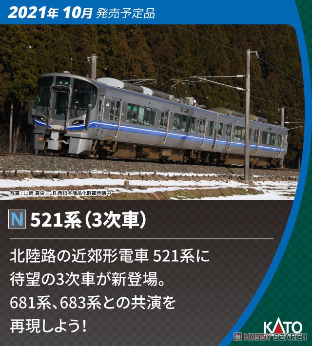 521系 (3次車) 2両セット (2両セット) (鉄道模型) その他の画像1