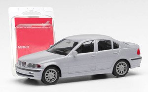 (HO) Mini Kit BMW 3 Series E46 Limousine Silver Gray (Model Train)