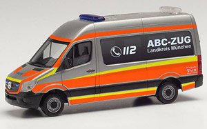 (HO) メルセデスベンツ スプリンターハイルーフ バス `ABC unit Munich district` (鉄道模型)