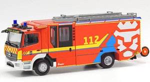 (HO) メルセデスベンツ アテゴ `13 Ziegler Z-Cab `ルクセンブルク消防署` (鉄道模型)