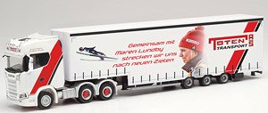 (HO) スカニア CS 20 ハイルーフ 6×4 Meusburger セミトレーラー `Toten Transport/Maren Lundby` (鉄道模型)