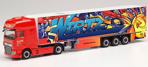 (HO) DAF XF SSC 冷蔵ボックスセミトレーラー `Spedition Wirtz` (鉄道模型)