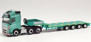 (HO) Volvo FH16 Gl.XL Semi Low Bed Semi Trailer `Colossus Logistics` (Model Train)