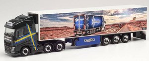 (HO) Volvo FH Gl.XL 6x2 Refrigerator Box Semi Trailer `Hawthorns` (Model Train)