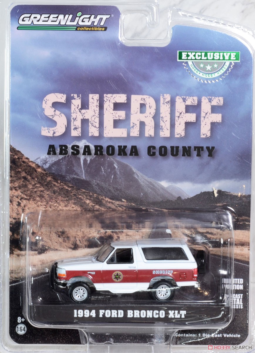 1994 Ford Bronco XLT - Absaroka County Sheriff`s Department (ミニカー) パッケージ1