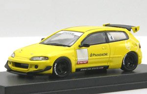 Honda Civic EG6 Rocket Bunny Yellow (Diecast Car)