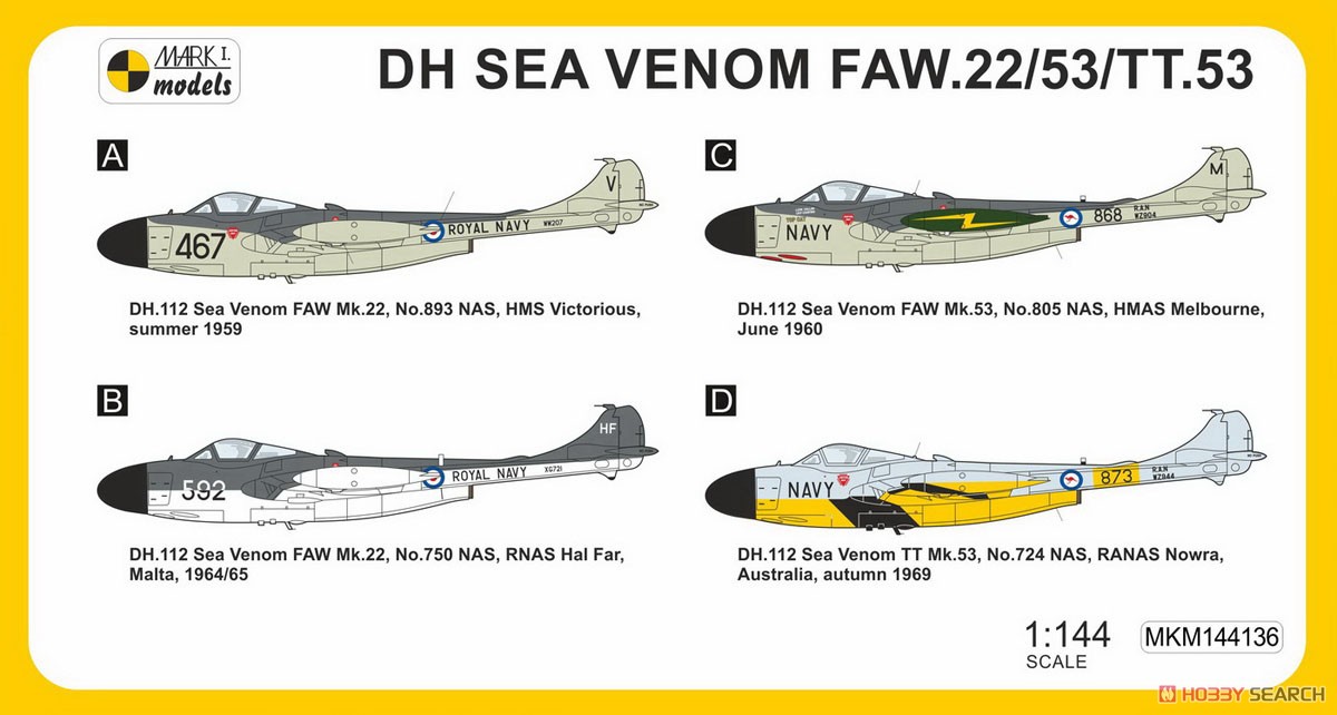 シーベノム FAW.22/53/TT.53 「極東・濠州」 2イン1 (プラモデル) 塗装1