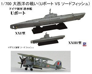 Battle of the Atlantic (U-boat vs Fairey Swordfish) (Miyazawa Limited) (Plastic model)