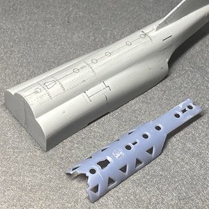Dorsal Mold Template for F-4 Phantom (Air Force Type) (for Hasegawa) (Plastic model)