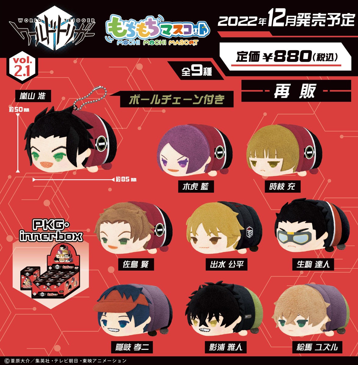Mochimochi Mascot World Trigger Vol.2.1 (Set of 9) (Anime Toy) Other picture1