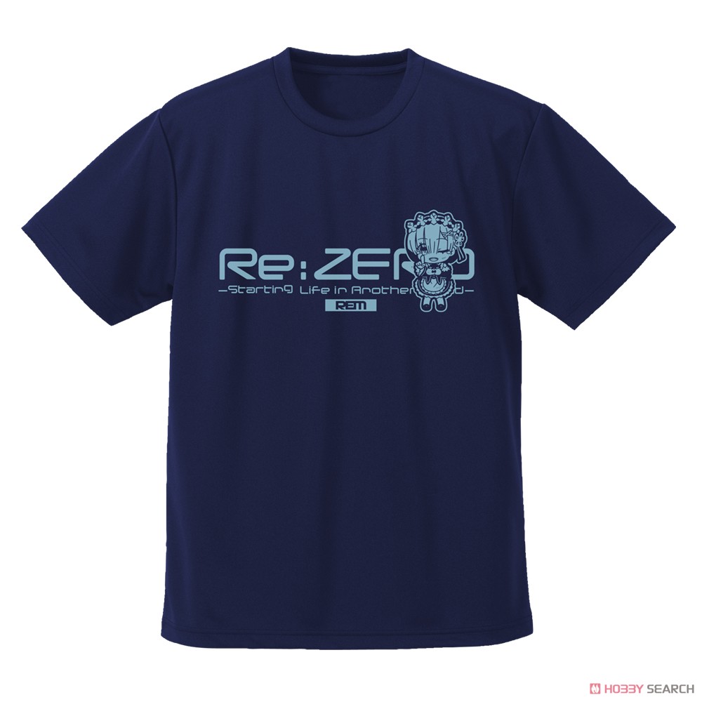 Re:ゼロから始める異世界生活 レム ドライTシャツ デフォルメVer. NAVY S (キャラクターグッズ) 商品画像1
