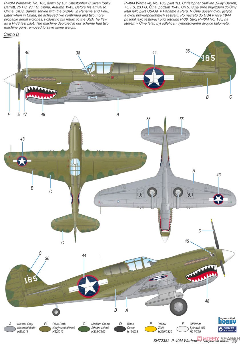 P-40M ウォーホーク/キティホーク Mk.III (プラモデル) 塗装4