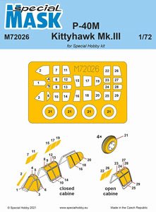 P-40M ウォーホーク/キティホーク Mk.III 塗装マスクシール (スペシャルホビー用) (プラモデル)