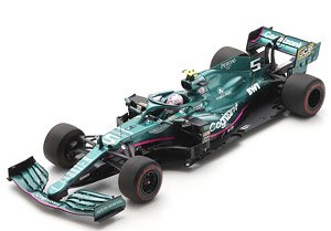 Aston Martin AMR21 No.5 Aston Martin Cognizant F1 Team 2nd Azerbaijan GP 2021 (With Pit Board) Sebastian Vettel (Diecast Car)