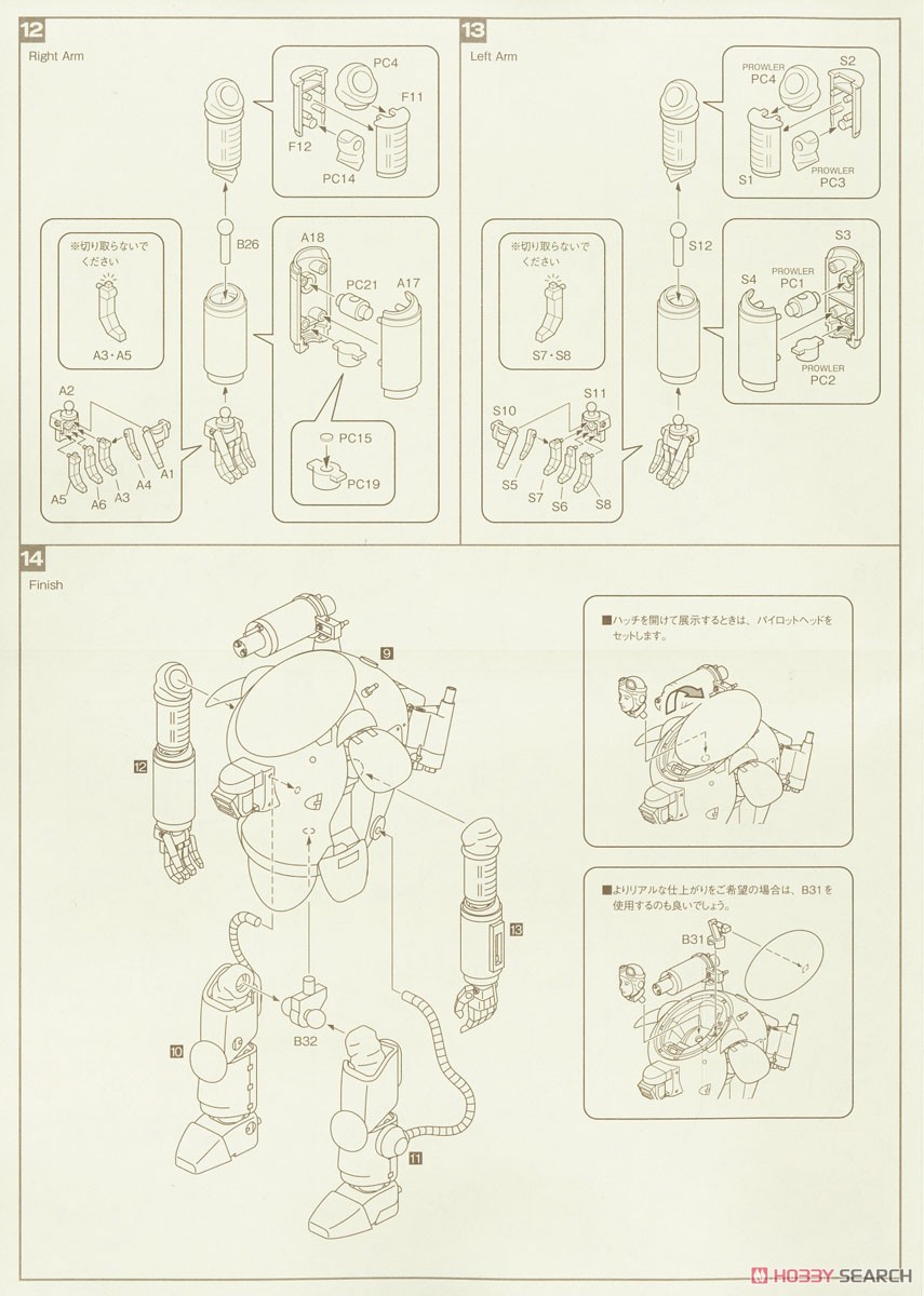 S.A.F.S. Type R Raccoon (Plastic model) Assembly guide3