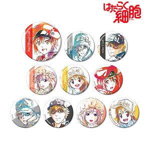 Cells at Work! Trading Ani-Art Can Badge (Set of 10) (Anime Toy)