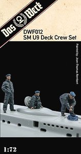 WW.I ドイツ Uボート SM U9用 甲板クルーフィギュアセット (3体) (プラモデル)