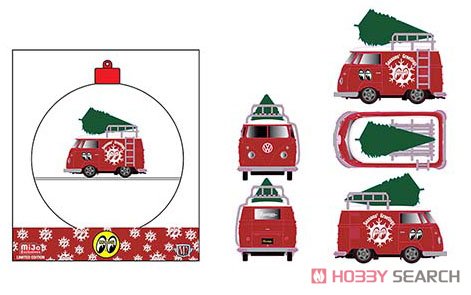 Mooneyes Ornament - 1960 Volkswagen Delivery Short Bus Satin Red (Diecast Car) Other picture1
