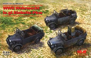 WWII Wehrmacht le.gl.Einheitz-Pkw (le.gl.Pkw Kfz.1, le.gl.Einheitz-Pkw Kfz.2, le.gl.Einheitz-Pkw Kfz.4) (Plastic model)