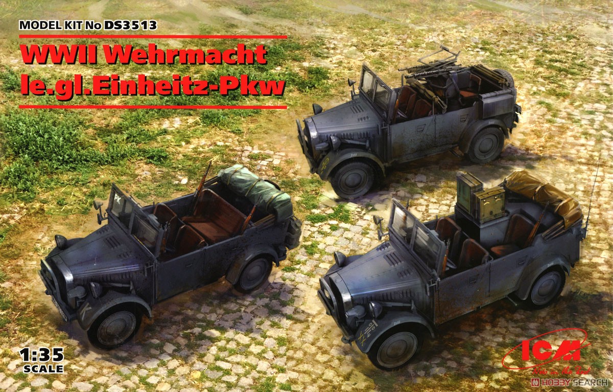 ドイツ国防軍 le gl.Pkw Kfz.1 軽四輪駆動車セット (プラモデル) パッケージ1