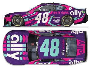 `アレックス・ボウマン` #48 アリーファンボウト `ネオンライト` シボレー カマロ NASCAR 2021 (ミニカー)