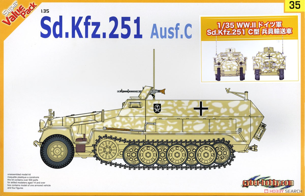 WW.II ドイツ軍 Sd.Kfz.251 C型 兵員輸送車 (プラモデル) パッケージ1