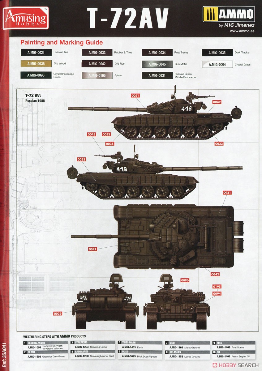 T-72AV (フルインテリア) (プラモデル) 塗装4