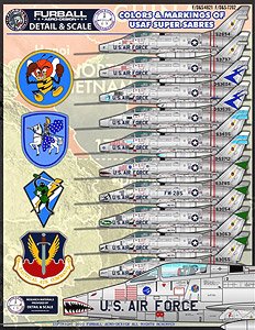 Colors & Markings of USAF F-100s PT1 (Decal)