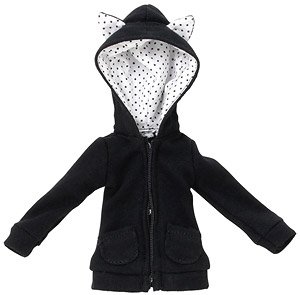 PNM Mizutama / Nekomimi Hood Parka (Black) (Fashion Doll)