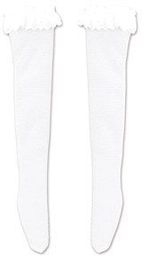 PNM Lace Tulle Socks (White) (Fashion Doll)