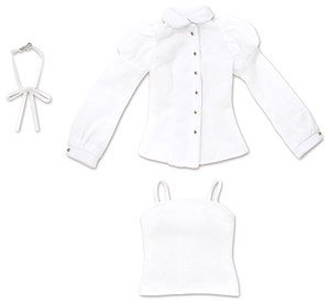 PNM Classical Blouse & Camisole Set (White) (Fashion Doll)