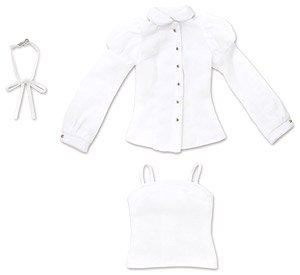 PNM Classical Blouse & Camisole Set (White) (Fashion Doll)