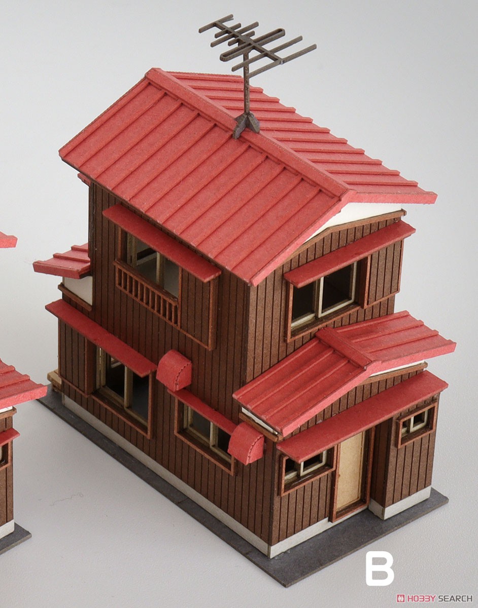 (N) 二階建住宅 B (組み立てキット) (鉄道模型) その他の画像1