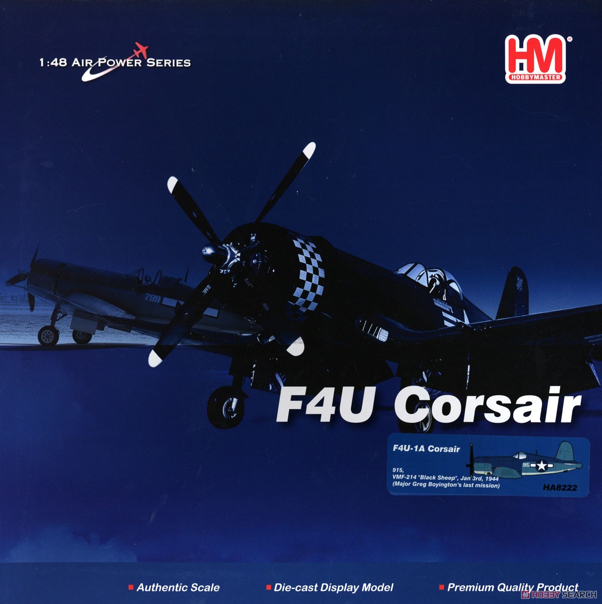 F4U-1A Corsair 915, VMF-214 `Black Sheep`, Jan 3rd, 1944 `Major Greg Boyington`s last mission` (Pre-built Aircraft) Package1