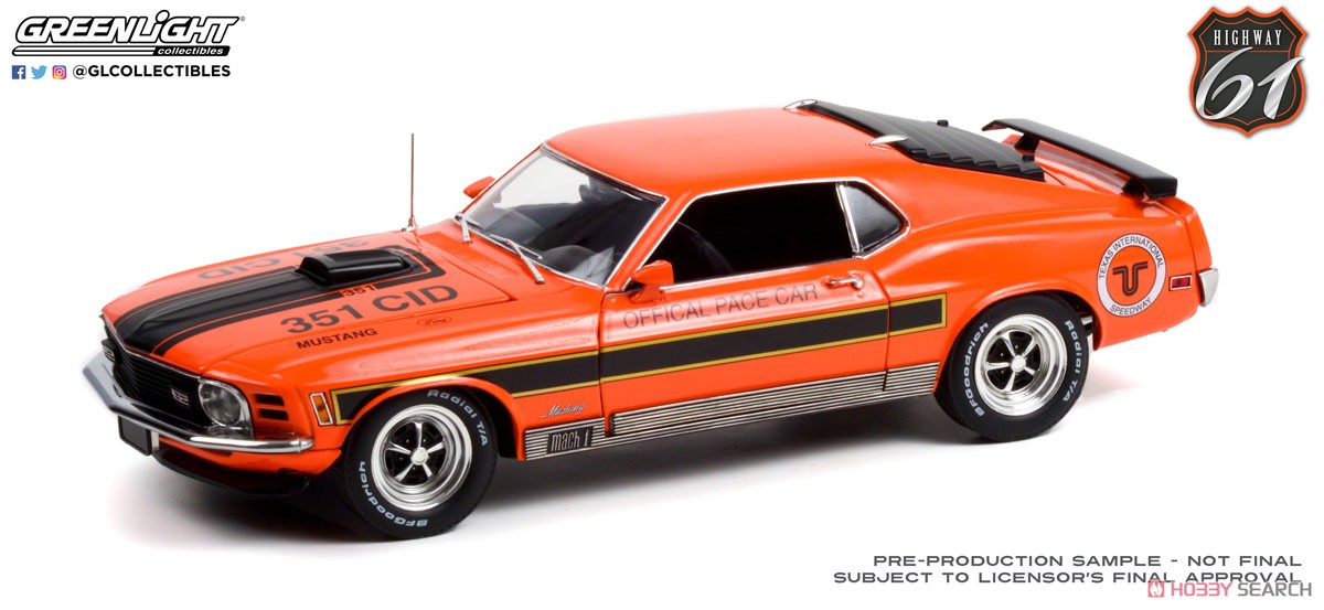 Highway 61 - 1970 Ford Mustang Mach 1 - Texas International Speedway Official Pace Car (ミニカー) 商品画像1