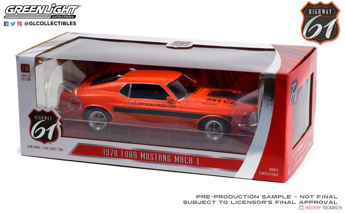 Highway 61 - 1970 Ford Mustang Mach 1 - Texas International Speedway Official Pace Car (ミニカー) パッケージ1