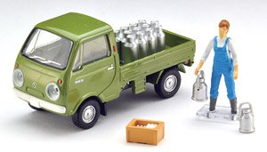 TLV-198a Mazda Porter Cab Drop Side Gate Body (Green) w/Figure (Diecast Car)