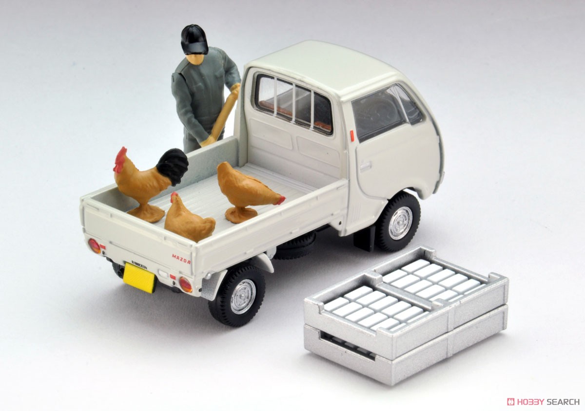 TLV-198b Mazda Porter Cab Drop Side Gate Body (White) w/Figure (Diecast Car) Item picture2