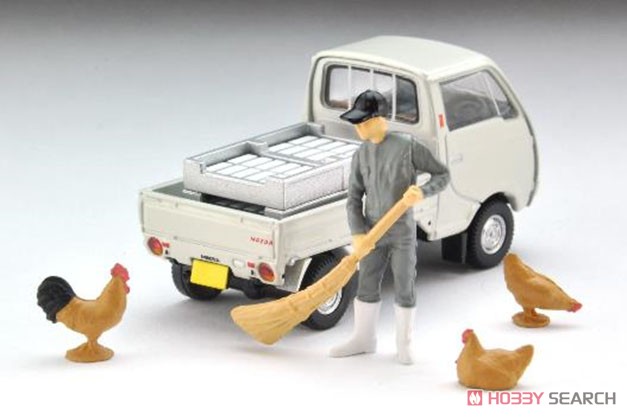 TLV-198b Mazda Porter Cab Drop Side Gate Body (White) w/Figure (Diecast Car) Item picture7